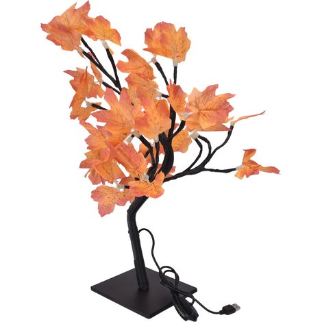 Herbstlicher LED-Baum mit 24 warmweißen Lichtern, romantischem Stil, USB-Netzteil (5V) (1/5)