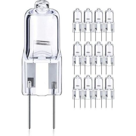 12 unidades de halógeno regulable Gy6.35 / G6.35 de 50 W, base bipin 12 V T4 G6.35 820 lm