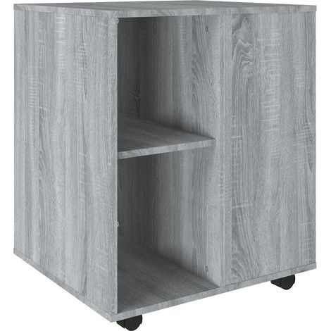 Mobile contenitore moderno su ruote dimensioni 60 x 53 x 72 cm con rotelle bloccabili in legno composito grigio. Codice articolo: 020048260.
