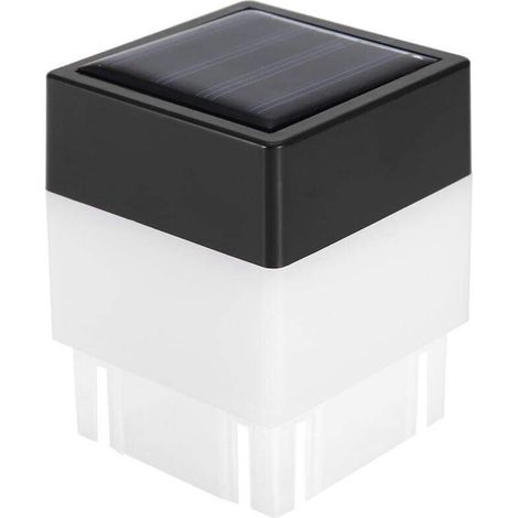 Solar-LED-Leuchte, warmweiße quadratische LED-Leuchte für Außenbereich, Garten, Zaun, Dekoration