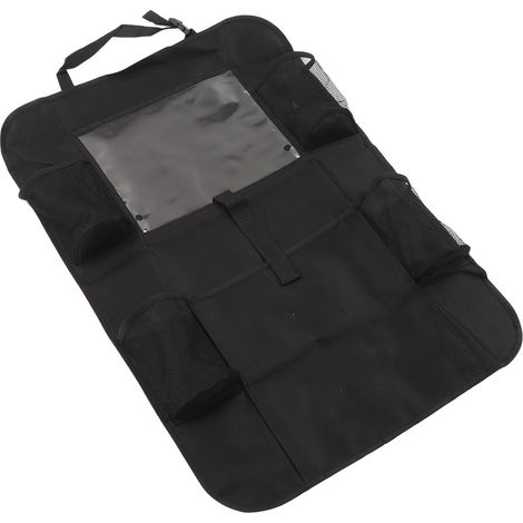 Organisateur de siège arrière de voiture avec support pour tablette, multiples poches de rangement, tapis de protection pour dossier de siège enfant (1/5)
