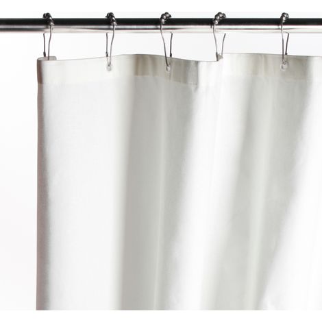 BATHBAZAAR - Rideau de douche blanc LINOS 180x200 cm (1/3)