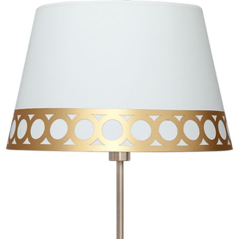 Lampara Pie Salon Dalia 1xe27 Blanco/oro de FABRILAMP. (1/2)