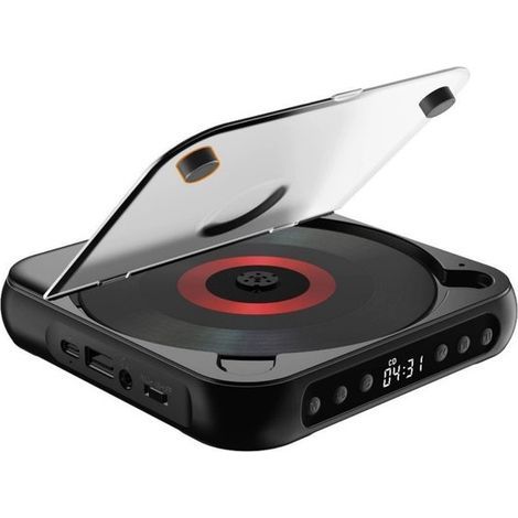 Réveil numérique à double alarme – Volume et luminosité réglables – Écran LED multicolore avec veilleuse – Fonction snooze et sauvegarde de la mémoire – Noir (1/5)