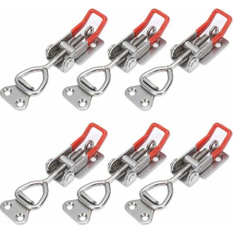 Adjustable metal lever toggle latches for boxes, load capacity 100 kg/220 lb, quick release for suitcases, boxes, chests and cabinets (1/5)