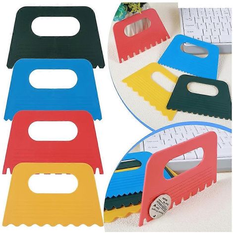Kit de 16 outils artistiques texturés, grattoirs à peinture en plastique -- (1/5)