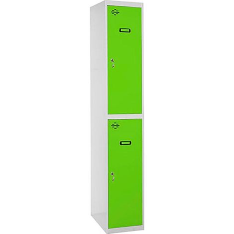 Simonrack Metall-Schrank Grau und Grün Sicher
