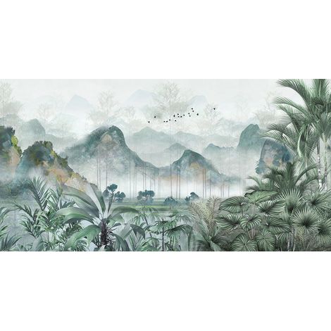 Papier peint panoramique - Forêt Tropicale - 130 cm x 68 cm (1/2)