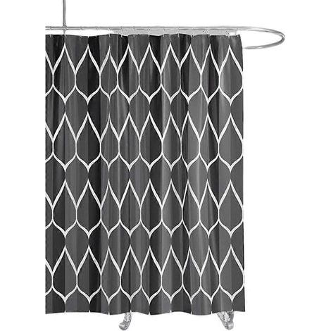 - Rideau de douche 200x200cm, imperméable, lavable, anti-moisissure, en polyester (1/5)
