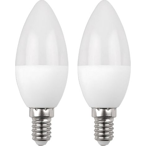 2er-Pack LED-Kerzenlampen E14, 6 W (entspricht 40 W), 470 lm, 25.000 h, SevenOn Premium