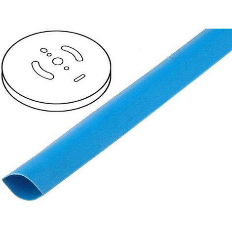 Rouleau Gaine Thermo Retractable 12.7mm-6.35mm bleu polyolefine 50m