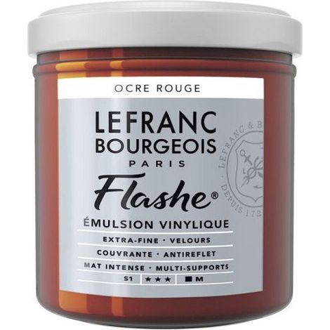Peinture vinylique - Flashe - Ocre rouge - 306 - Lefranc Bourgeois - 125ml