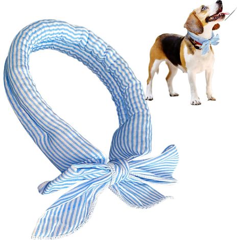Dog Cooling Bandana Breathable Ice Stripe Dog Bandana Immediate (1/5)