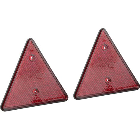 Lot de 2 réflecteurs rouges étanches à double trou pour camion, remorque, caravane et camping-car. (1/5)