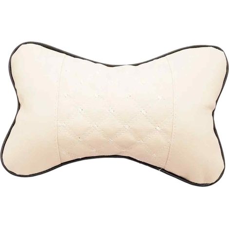 Universelles PU-Autokissen für Kopf und Nacken (Beige) - Universelles PU-Autokissen für Kopf und Nacken (Beige) (1/5)