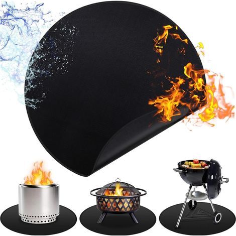 Tappetino per barbecue da esterno, tappetino ignifugo a doppia faccia per focolare, accessori per focolare da esterno (91 cm) (1/5)