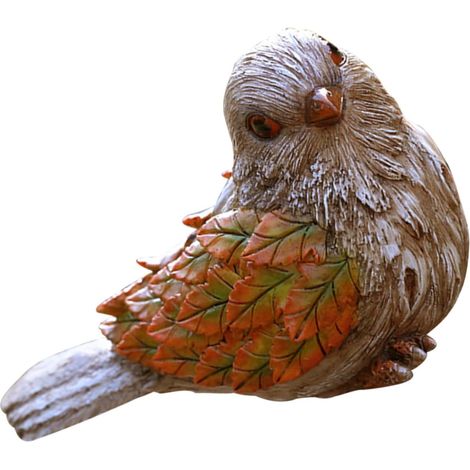Figurine Décorative D’Oiseau en Résine Artisanale pour Bureau Et Maison, Petite Sculpture D’Oiseau Sculptée Compacte, Décoration Intérieure Légère Et Délicate (1/5)