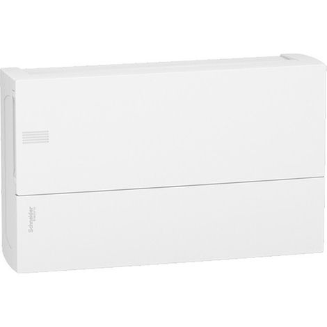 Schneider Electric – Coffret en saillie 1 rangée avec porte opaque 18 modules – IP40 – Montage sur armoire – Dimensions 376x228x103mm