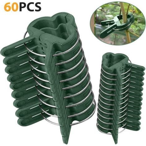 Lot of 60 plastic garden plant ties - Vine supports for stems (30 large + 30 small)