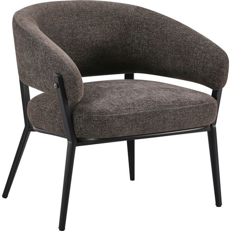 Selsey Symbled – Loungesessel mit Chenille, Mocca