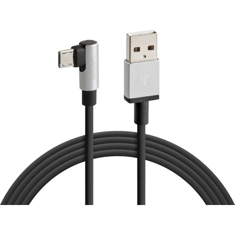 Cavo 90° Usb  Micro Usb - 100 cm - Nero (1/5)