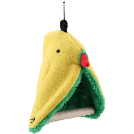 Hamac triangulaire en peluche pour perroquet, cage, tente de lit suspendue, jouet grotte (1/5)
