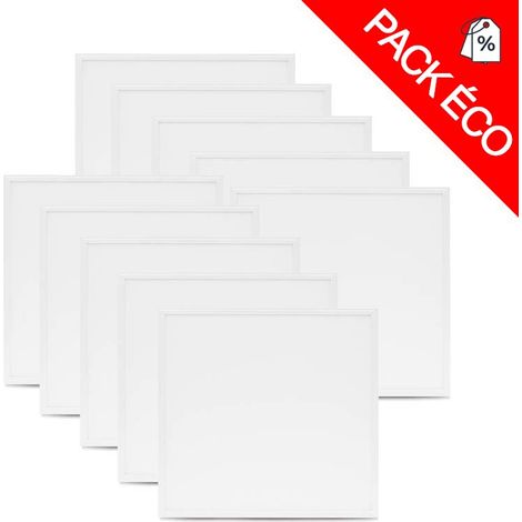 Pack de 10 dalles LED 36 Watts 600x600 mm Miidex Lighting® (1/4)
