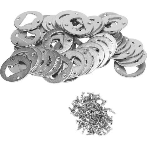 Lot de 50 inserts ouvre-bouteilles, ouvre-bouteilles ronds en acier inoxydable à monter soi-même (1/5)