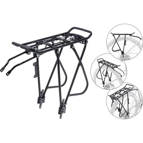 Porte-bagages réglable en aluminium de 71 cm (28 pouces) avec rabat à ressort (1/5)