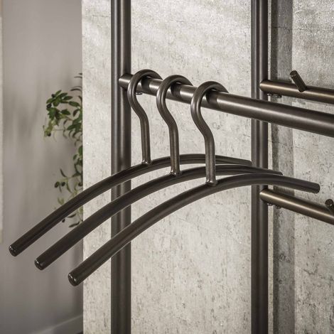 Set mit 6 Kleiderbügeln der Senna-Garderobe, Driftbraun