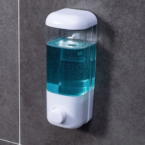 Distributeur de gel douche et lotion (500 ml) 350 ml, étanche, à fixer au mur avec fenêtre transparente, idéal pour la maison, l'hôtel ou le restaurant. Convient pour la maison, l'hôtel ou le restaura (1/5)