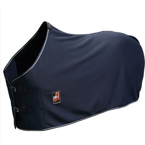125 cm, blu: Couverture chaude au toucher doux doublée de polaire avec fermeture frontale à double sangle (1/2)