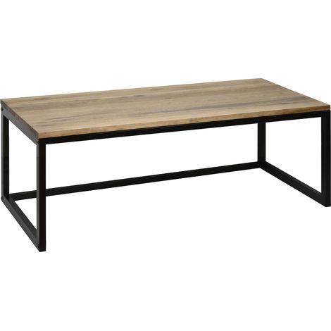 Mesa Centro ECO Three 80x45x40cm Negra en madera maciza de pino acabado vintage estilo industrial Box Furniture (1/3)