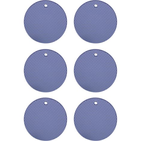 Dessous de verre épais pour boissons et café, table en bois, motif ondulé, résistant aux taches, non absorbant, gris-bleu
