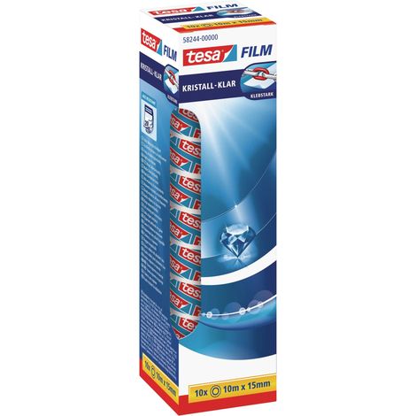 tesa  58244-00000-01 tesafilm kristall-klar Transparent (L x B) 10 m x 15 mm 10 St.