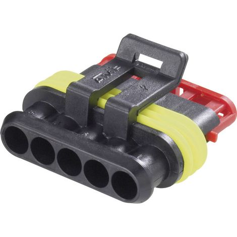TE Connectivity Buchsengehäuse-Kabel AMP-Superseal 1.5mm Series Polzahl Gesamt 5 Rastermaß: 6 mm 282