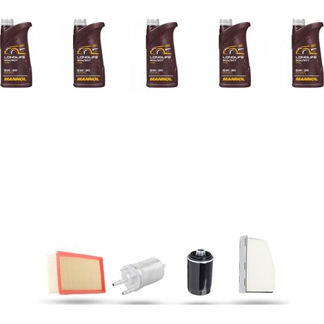 Kit tagliando 4 FILTRI e 5L OLIO compatibile con Audi A3 II (8P1,8PA) 1.8 Tfsi 118kw dal 2006 (1/5)