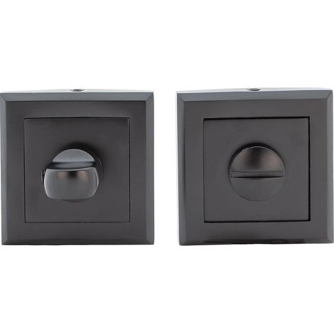 Condena para puerta zamak negro cuadrada 50mm (1/3)