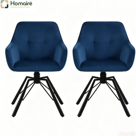 Blauer Gartenstuhl aus Metall mit Armlehnen 57 x 54 x 82,5 cm HOMAIRE (1/5)