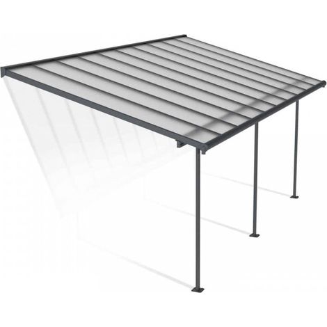 Patio Cover Sierra 3X6.10 Clear - Polycarbonate - L619 x W299 x H305 - Grey