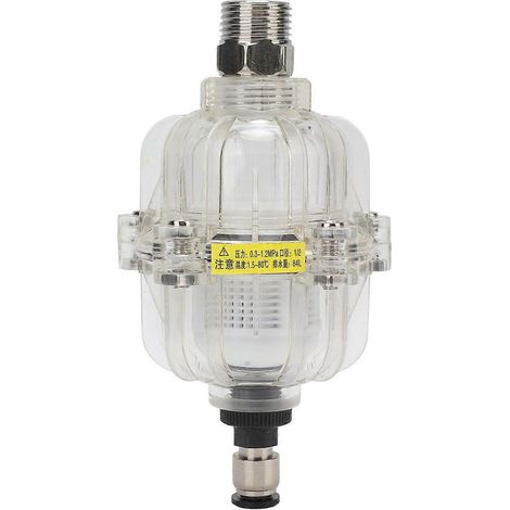 Filtre à air transparent AD400 pour compresseur d'air, séparateur huile-eau 1/2 pouce, vanne de purge automatique, 0,3–1,2 MPa