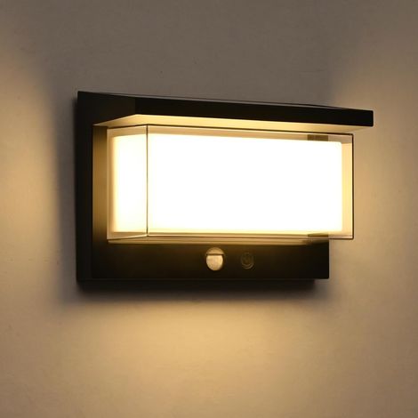 Lampe Solaire Extérieure avec Détecteur de Mouvement IP65 3000K blanc chaud Allumage/Extinction Auto, Étanche pour Jardin, Terrasse, Couloir et Allées (1/5)
