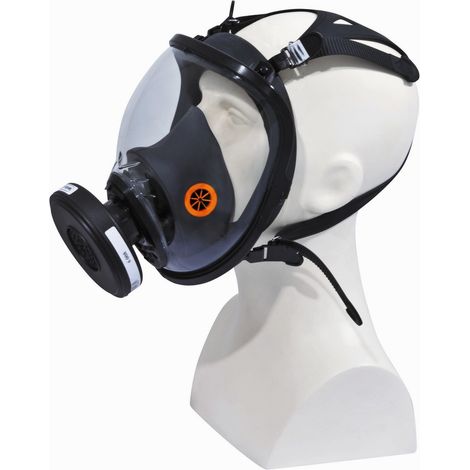 Delta Plus – Masque de protection respiratoire panoramique ajustable – Vision 210° – Valve – Silicone – Norme EN 136 – Taille S/M/L (1/5)