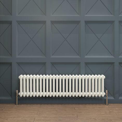 Biubiubath Traditional Cast Iron Radiator 300x1190mm 2 Column White