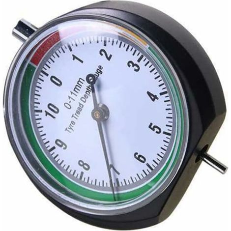 Jauge de profondeur de la bande de roulement de pneu,  type de cadran de la bande de Professional pour moto, voiture, camion et bus, lecture facile de la bande de bande de roulement de pneus 0- (1/5)