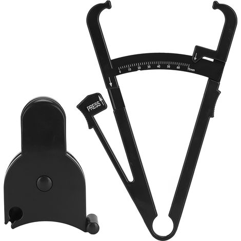 Pince de mesure corporelle noire 150cm/60in, outil de mesure de graisse pour perte de poids et fitness, pied à coulisse de tour de taille, accessoire de suivi (1/5)