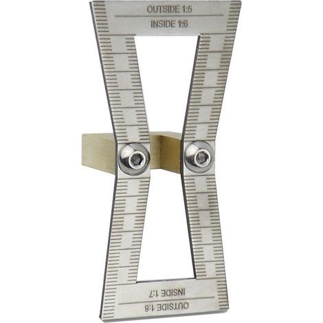 Gabarit en queue d'aronde, règle de jauge en queue d'aronde en acier inoxydable, outil de mesure de règle de jauge en queue d'aronde de menuiserie(With Scale) (1/5)