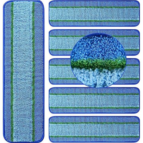 Accessoires de rechange pour balai Bona, lingettes de rechange en fibres écologiques pour balai à franges, lot de 6.