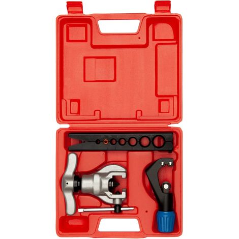 Bricolage Ensemble d'outils d'évasement Excentrique et Kit de Coupe-Tube pour 7 Tailles Matrices 3/16-3/4" Réfrigération HVAC 45 degrés Outils Coupe - (1/5)