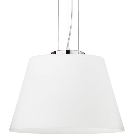 Sospensione Moderna Cylinder Metallo Bianco 1 Luce E27 (1/3)